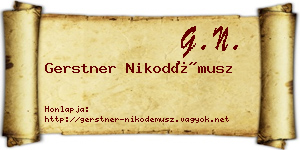Gerstner Nikodémusz névjegykártya